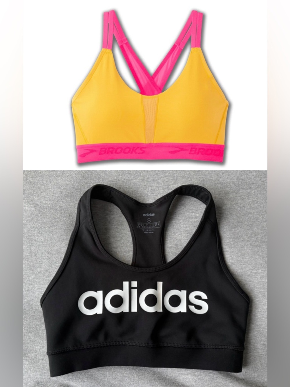 2 New Sports Bras. Adidas & Brooks